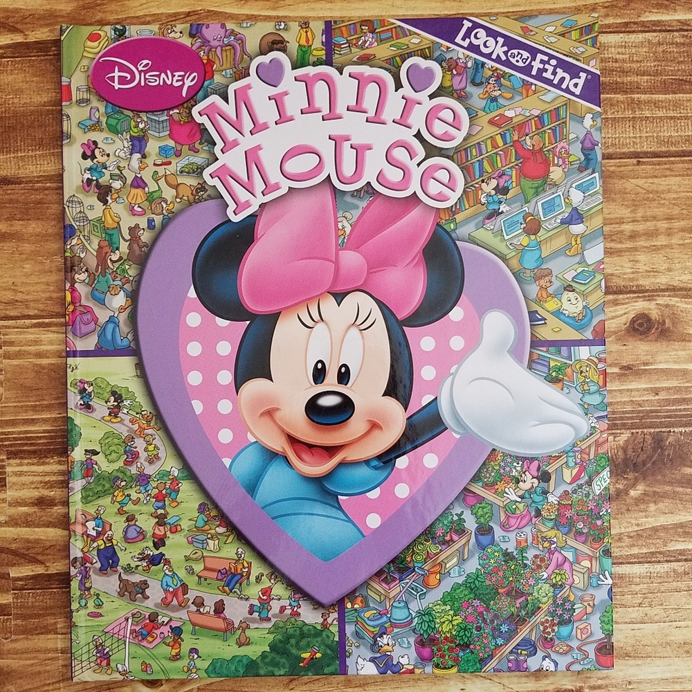 Look And Find Disney Minnie Mouse Activity Book Puzzle Large Hardcover